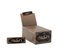 MOON Classic Cigarette Paper Slow Burning 77x44mm 50 Libros/40 Hojas Cada Uno 2000 Hojas Material de Lino Mixto Negro