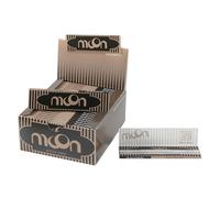 MOON Classic Cigarette Paper Slow Burning King Size 108x44mm 50 Libros/32 Hojas Cada Uno 1600 Hojas Material de Lino Mixto Negro