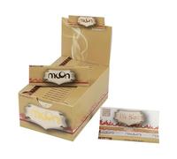 MOON Classic Cigarette Paper Slow Burning Natural Wood Pulp Paper Sin Blanquear Con Marca de Agua 70x36mm 50 Libros/50 Hojas Cada Uno 2500 Hojas