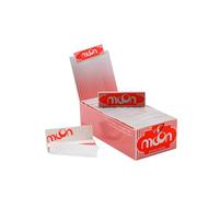 MOON Classic Cigarette Paper Slow Burning Ultra-Thin Extra Large 108x44mm 32 Hojas/50 Hojas Cada Una 1600 Hojas Rojo