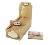 MOON Cone Roll Paper Pre-rolled Cones108mm King Size 32 hojas Classic Slow Burning Wood Pulp Paper Prep Paper Viene con pico y tubo de embalaje en caja de hierro