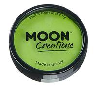 Moon Creations Maquillaje Facial y Corporal Profesional | Pintura de Color Profesional | Pintura Facial para Niños, Adultos, Disfraces, Festivales, Halloween Verde claro 36G