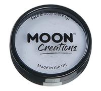 Moon Creations Maquillaje Facial y Corporal Profesional | Pintura de Color Profesional | Pintura Facial para Niños, Adultos, Disfraces, Festivales, Halloween Gris claro 36g