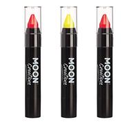 Moon Creations Pintura de la cara, lápiz de color | España Rojo Amarillo Bandera Set | 3.2g | Para Niños, Adultos, Disfraces, Festivales, Halloween, Mundial 2022 Rojo