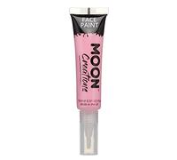 Moon Creations Tubos de pintura facial y corporal con pincel aplicador | Sin crueldad | Pintura facial para niños, adultos, disfraces, festivales, Halloween Rosa 15ml