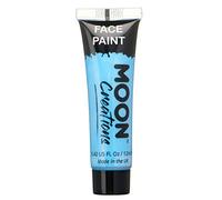 Moon Creations Tubos de pintura facial y corporal | Sin escamas | Sin crueldad | Pintura facial para niños, adultos, disfraces, festivales, Halloween Cielo azul 12ml