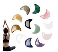 Moon Crystal Decor - 12pcs Natural Gemstone Set, Moon Shaped Crystal for Meditation, Home Energy Balancing Gemstone, Christmas Gift Women Protection for Details, Spiritual Healing Decorative Use