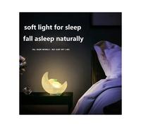 Moon Cute Tooth Rabbit Pat Light Radio Card Speaker Colorful Light Cute Sleep Home Bedroom Bedside Table Lamp