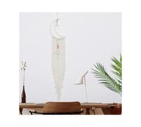 Moon Dream Catcher - Boho Handmade Black Large Wall Hanging Dream Catchers Wall Decor for Girls Boys(White Moon,7x37in)