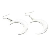 Moon earrings Miniblings pendant astrology sky Lunar phase crescent half moon silver