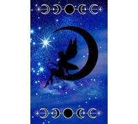 Moon Fairy Starry Blue Night Sky 150 Page Journal Notebook
