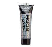 Moon Glitter - Gel para el cabello holográfico con brillantina - 20ml - Plata