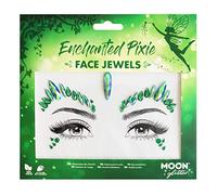 Moon Glitter Joyas para la cara - Gemas para la cara del festival, pegatinas de cristal para el maquillaje de los ojos, joyas para tatuajes temporales Duendecillo encantado