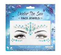 Moon Glitter Joyas para la cara - Gemas para la cara del festival, pegatinas de cristal para el maquillaje de los ojos, joyas para tatuajes temporales Bajo el mar 1 unidad (paquete de 1)