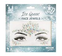 Moon Glitter Joyas para la cara - Gemas para la cara del festival, pegatinas de cristal para el maquillaje de los ojos, joyas para tatuajes temporales Reina del Hielo