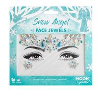 Moon Glitter Joyas para la cara - Gemas para la cara del festival, pegatinas de cristal para el maquillaje de los ojos, joyas para tatuajes temporales Ángel de la nieve