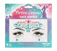 Moon Glitter Joyas para la cara - Gemas para la cara del festival, pegatinas de cristal para el maquillaje de los ojos, joyas para tatuajes temporales Sueños persas