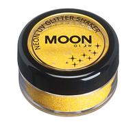 Moon Glow Agitador de purpurina UV de neón - ¡brilla intensamente bajo la luz ultravioleta! Amarillo dorado 5g