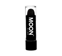 Moon Glow Barra de labios neón UV - Barra de labios de color neón brillante - Brilla bajo los rayos UV Negro 1 Unidad (Paquete de 1)