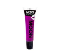Moon Glow Brillo de labios UV de neón Grosella negra morada 15 ml (Paquete de 1)