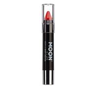 Moon Glow Crayón corporal en barra de pintura UV neón para rostro y cuerpo Rojo intenso 1 Unidad (Paquete de 1)