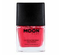 Moon Glow Esmalte de uñas que brilla en la oscuridad - 14ml - Esmalte de uñas fosforescente Rojo 1 Unidad (Paquete de 1)
