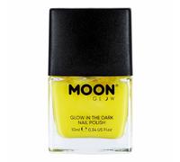 Moon Glow Esmalte de uñas que brilla en la oscuridad - Barniz de uñas fosforescente Amarillo 14 ml (Paquete de 1)