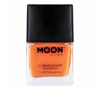 Moon Glow Esmalte de uñas que brilla en la oscuridad - Barniz de uñas fosforescente Naranja 14 ml (Paquete de 1)