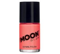 Moon Glow Esmalte de uñas UV neón - Esmalte de uñas neón brillante - Brilla bajo los rayos UV - 10ml Coral pastel 1 Unidad (Paquete de 1)