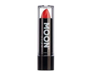 Moon Glow Lápiz labial con brillo UV de neón - Lápiz labial de color neón brillante - Brilla bajo los rayos UV Rojo 1 Unidad (Paquete de 1)