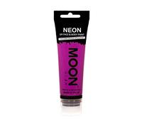 Moon Glow Pintura facial y corporal UV neón de gran tamaño con aplicador de esponja Morado intenso 75ml