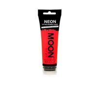 Moon Glow Pintura facial y corporal UV neón de gran tamaño con aplicador de esponja Rojo intenso 75ml