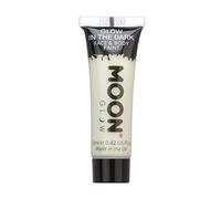 Moon Glow Pintura para rostro y cuerpo que brilla en la oscuridad - fosforescente - carga para brillar Invisible 12 ml (Paquete de 1)