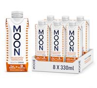 MOON HEALTHY DRINKS - Pack de 8 Unidades de 330 ml Bebida Ecológica de Melocotón y Maracuyá BIO - Con Inulina de Achicoria y Bifidobacterium - Sabor Tropical con Ingredientes Naturales