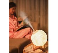 Moon Humidifier Mute Bedroom Home Office Desktop Air Aromatherapy Machine Small Cute Aromatherapy Essential Oil Spray Large Fog Personalidad Creative Net Red Girl Regalo De Año Nuevo Con Luz Nocturna