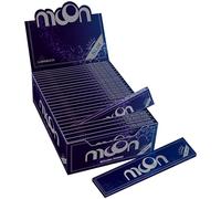 MOON KS Slim Dark 108 mm - Papel de Fumar King Size Slim - de Liar Cigarrillos - Largo Ultrafino 14 g/m² (Estuche 50 Libritos)