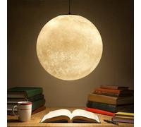 Moon Lámpara colgante Creative Planet Chandelier Art Moon Mesita de noche Lámpara de techo Orb Lámpara de techo Colgante Luz de luna para dormitorio, comedor, pasillo