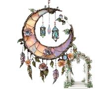 Moon Light Catcher - Sun Ornament for Garden Home | Acrylic Outdoor Decorative Piece, Room Yard Indoor Display, Christmas for Women Adults Lovers, Hanging Accent for Festive Charm