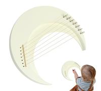 Moon Lyre - 7 cuerdas de madera tradicional, instrumento de reproducción de música clásica, colección premium con bolsa de transporte compacta para músicos, actuaciones, recitales, práctica en el aula