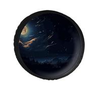 Moon Night - Cubierta de neumático de repuesto de piel de PVC, a prueba de polvo, impermeable, cubierta de neumático Jeep para cámper, remolque de caravana, camión, SUV, diámetro de 28-34 pulgadas