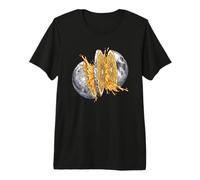 Moon Orange Slice Fresh Juice Splash - Arte Espacial Surrealista Camiseta Premium