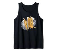 Moon Orange Slice Fresh Juice Splash - Arte Espacial Surrealista Camiseta sin Mangas