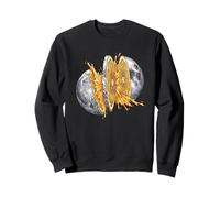 Moon Orange Slice Fresh Juice Splash - Arte Espacial Surrealista Sudadera