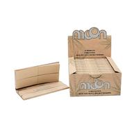 MOON Papel de Fumar Papel de Pulpa de Madera de Combustión Lenta Papel de Color Natural 64 Puntas Por Libro Tamaño King 108 X 44 mm 12 Rollos/64 Puntas Por Rollo, Total 768 Puntas 13 G/M2