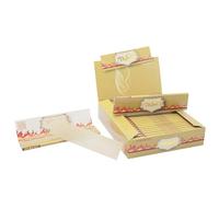 MOON Papel de fumar sin blanquear, marrón, largo, 32 hojas por caja de 25 (110 x 44 mm)