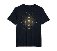 Moon Phase Dark Academia Ciclo Lunar Bruja Celestial Camiseta, Hombre Tallas Grandes, Negro, 3X Alto