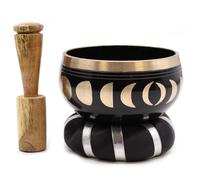 Juego de Cuenco Tibetano - Fase Lunar - Negro 10,7 cm