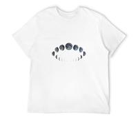 Moon Phases Cycle Wicca Wiccan Witch Pagan Goth T-Shirt White Mens tee Unisex Shirt 3XL