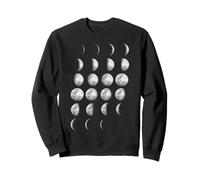 Moon Phases Graphic - Lunar Cycle Design, Astronomy Gift Sudadera