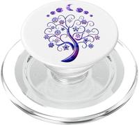Moon Phases Tree Fases De La Luna Árbol De La Vida Rosa PopSockets PopGrip para MagSafe